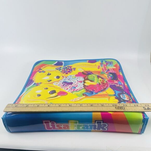 VTG Lisa Frank 3 Ring Zippered Binder Casey & Candy Ice Cream Sundae Lab Puppy - Picture 5 of 16